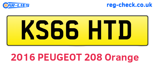 KS66HTD are the vehicle registration plates.