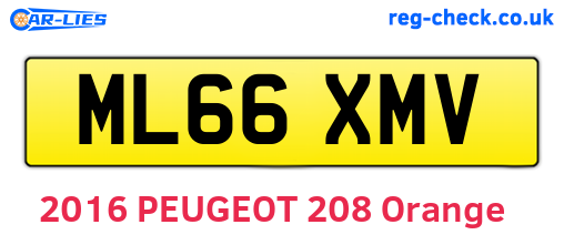ML66XMV are the vehicle registration plates.