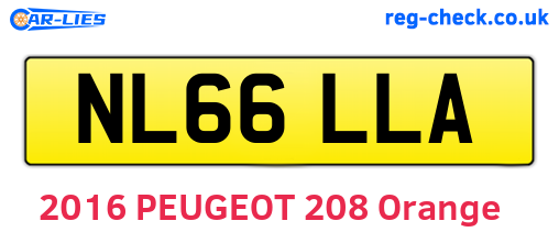 NL66LLA are the vehicle registration plates.