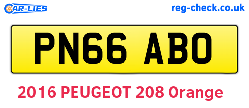 PN66ABO are the vehicle registration plates.