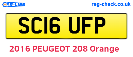 SC16UFP are the vehicle registration plates.