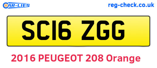 SC16ZGG are the vehicle registration plates.