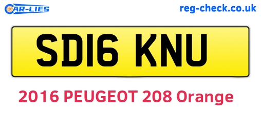 SD16KNU are the vehicle registration plates.