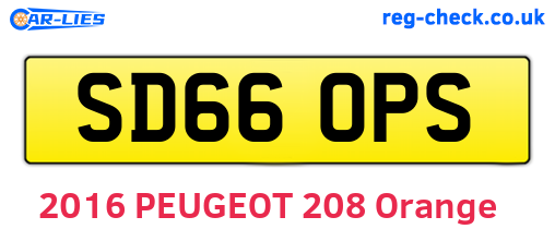 SD66OPS are the vehicle registration plates.
