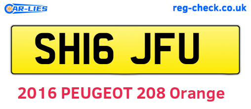 SH16JFU are the vehicle registration plates.