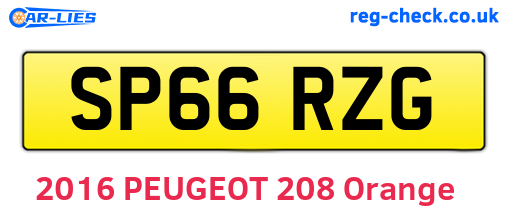 SP66RZG are the vehicle registration plates.