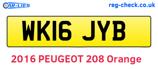 WK16JYB are the vehicle registration plates.