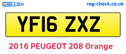 YF16ZXZ are the vehicle registration plates.