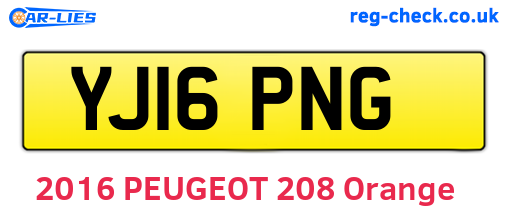 YJ16PNG are the vehicle registration plates.