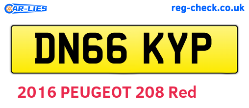 DN66KYP are the vehicle registration plates.