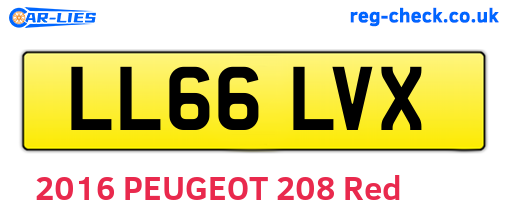 LL66LVX are the vehicle registration plates.