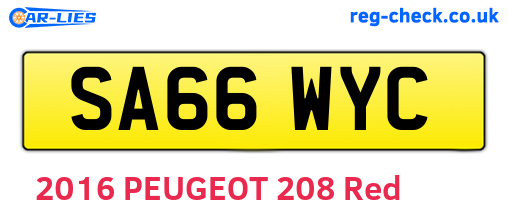 SA66WYC are the vehicle registration plates.