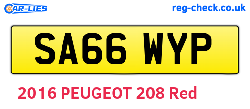 SA66WYP are the vehicle registration plates.
