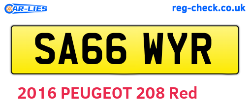 SA66WYR are the vehicle registration plates.