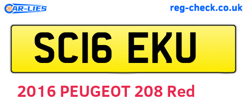 SC16EKU are the vehicle registration plates.