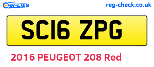 SC16ZPG are the vehicle registration plates.
