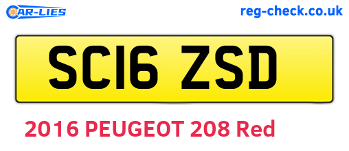 SC16ZSD are the vehicle registration plates.