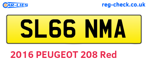 SL66NMA are the vehicle registration plates.