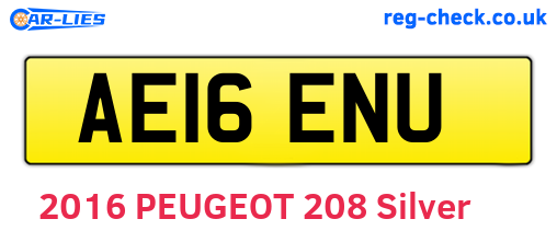 AE16ENU are the vehicle registration plates.