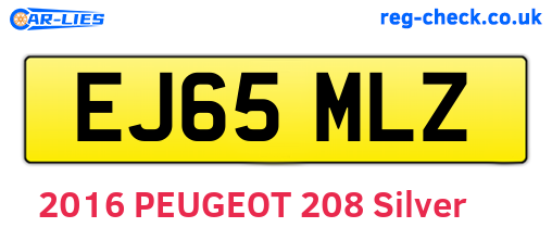 EJ65MLZ are the vehicle registration plates.