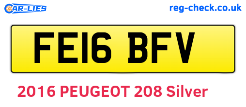 FE16BFV are the vehicle registration plates.
