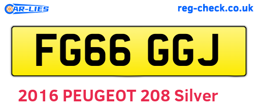 FG66GGJ are the vehicle registration plates.