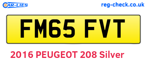 FM65FVT are the vehicle registration plates.