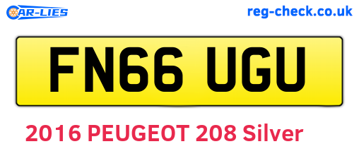 FN66UGU are the vehicle registration plates.