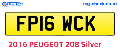 FP16WCK are the vehicle registration plates.