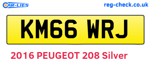 KM66WRJ are the vehicle registration plates.