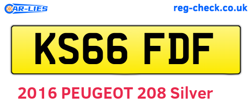 KS66FDF are the vehicle registration plates.