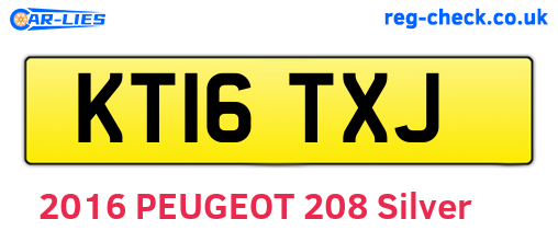 KT16TXJ are the vehicle registration plates.