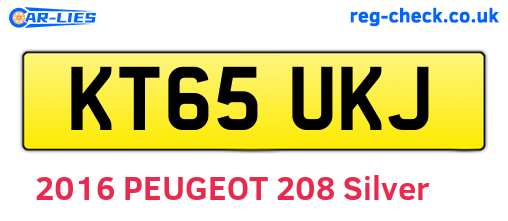 KT65UKJ are the vehicle registration plates.