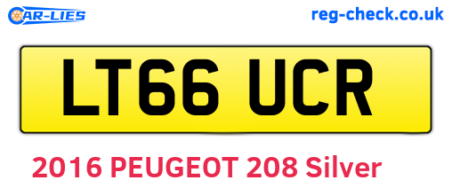 LT66UCR are the vehicle registration plates.