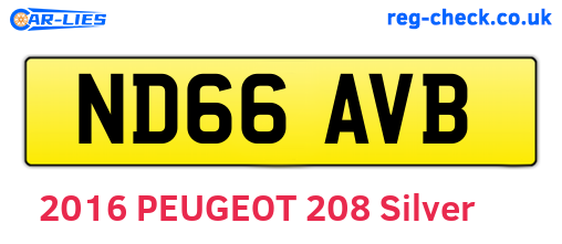 ND66AVB are the vehicle registration plates.