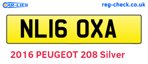 NL16OXA are the vehicle registration plates.
