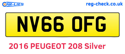 NV66OFG are the vehicle registration plates.