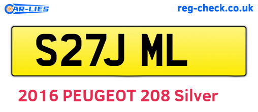 S27JML are the vehicle registration plates.