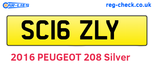 SC16ZLY are the vehicle registration plates.