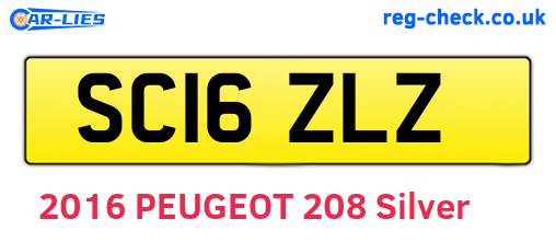 SC16ZLZ are the vehicle registration plates.