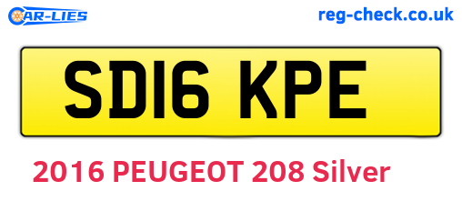 SD16KPE are the vehicle registration plates.