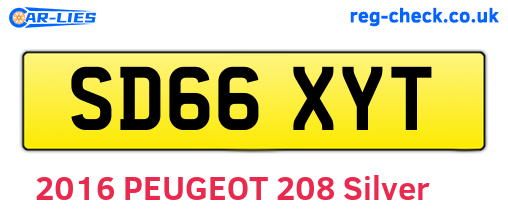 SD66XYT are the vehicle registration plates.