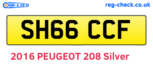SH66CCF are the vehicle registration plates.