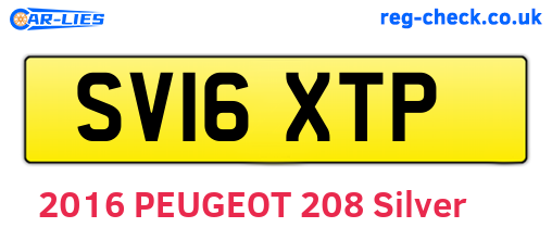 SV16XTP are the vehicle registration plates.