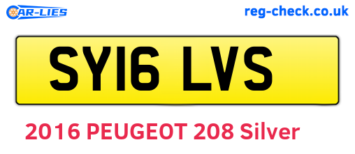 SY16LVS are the vehicle registration plates.