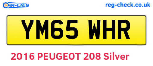 YM65WHR are the vehicle registration plates.