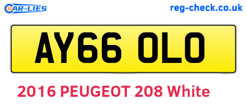 AY66OLO are the vehicle registration plates.
