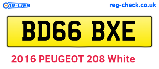 BD66BXE are the vehicle registration plates.