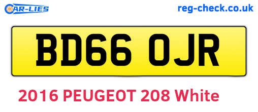 BD66OJR are the vehicle registration plates.