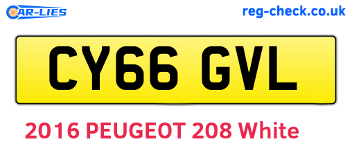 CY66GVL are the vehicle registration plates.